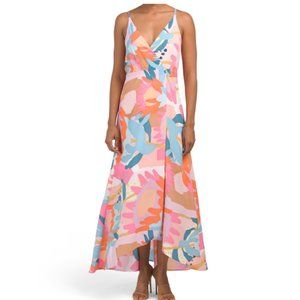 Hutch (Anthropologie) NWT Women's Floral Wrap High-Low Maxi Dress, Size Large